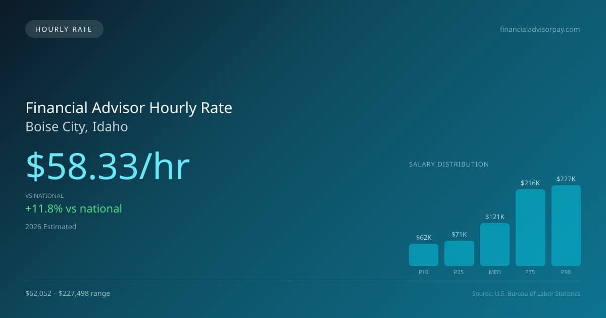 Financial Advisor Hourly Rate in Boise City, ID — 2026 est., based on 2025 BLS