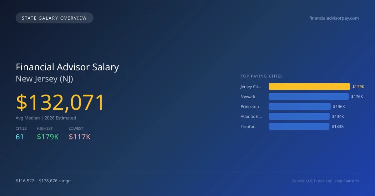 Financial Advisor Salary in New Jersey - 2025 BLS Data Infographic