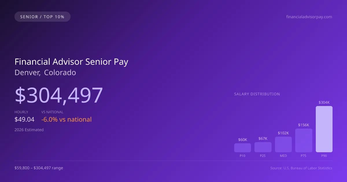 Financial Advisor Senior Salary in Denver, CO — 2026 est., based on 2025 BLS