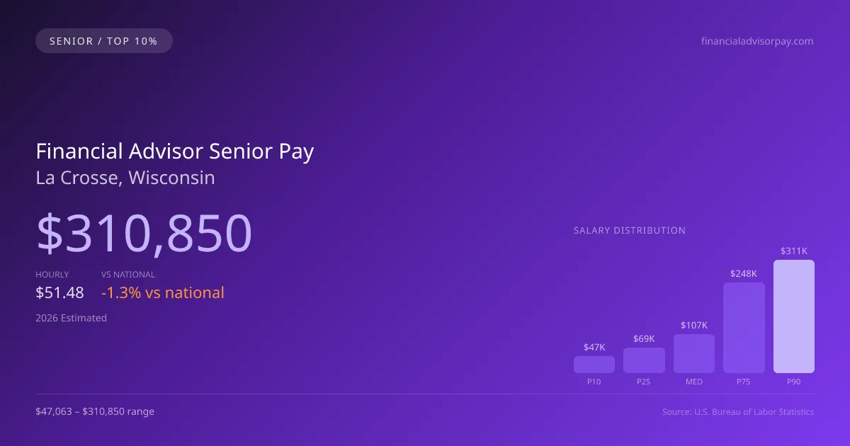 Financial Advisor Senior Salary in La Crosse, WI — 2026 est., based on 2025 BLS